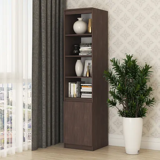 Пенал с открытыми полками MebelStar Нео 1Д 50x50x210 см Дуб ристрето (MBS-1151)