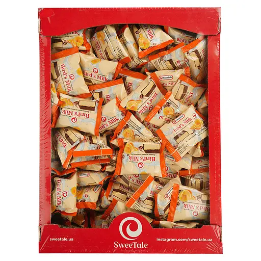 Конфеты глазированные SweeTale Птичье молоко со вкусом апельсина со сбивным корпусом 3 кг