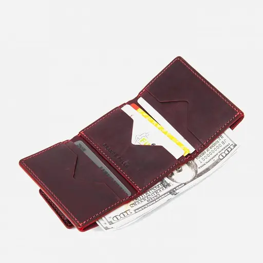 Кожаное женское портмоне Grande Pelle 8х10х1 см acs0027537 - фото 5