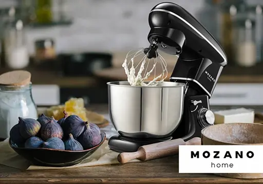 Кухонный комбайн Mozano профессиональный тестомес Kitchen Machine 2300 Вт чаша 6,2 л Black Кулинарная книга в подарок - фото 6