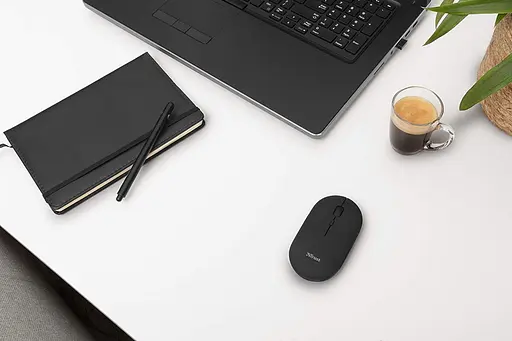 Trust Миша Puck Rechargeable Ultra-Thin BT WL Silent Black - фото 2