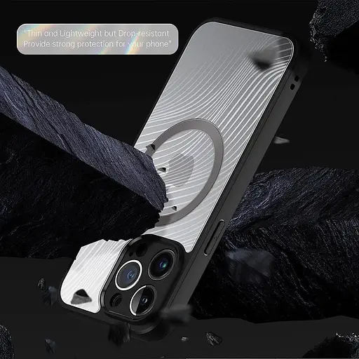 Чохол Tussvie для мобільного телефону iPhone 12 Pro, сумісний з MagSafe, протиударний чохол проти подряпин, напівпрозорий матовий - фото 4