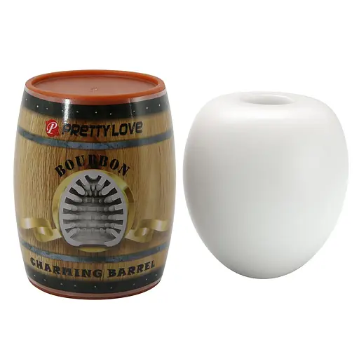 Мастурбатор яйце Pretty Love Bourbon Charming Barrel білий - фото 8