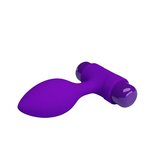 Анальна пробка Pretty Love Vibra Butt Plug 8.6 см (фіолетовий) - фото 3