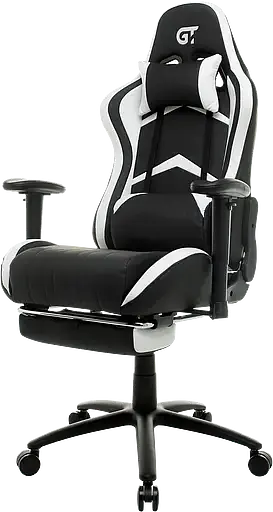 Геймерське крісло GT Racer чорне з білим (X-2534-F Black/White) - фото 3