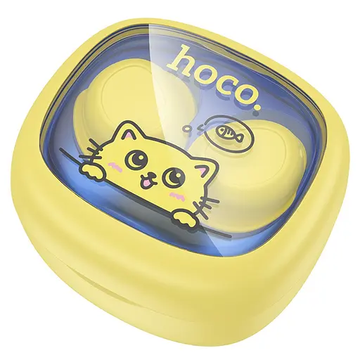 Навушники бездротові Hoco TWS EW111 вакуумні дитячі жовтий - фото 2