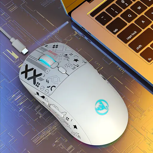 Компьютерная мышь HYSJ Т90 беспроводная бесшумная с аккумулятором 2,4G+Bluetooth White - фото 7