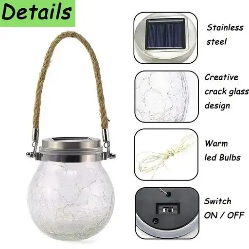 Світильник садовий OldBro вуличний на сонячній батареї з автоматичним вмиканням 20 LED warm white - фото 3