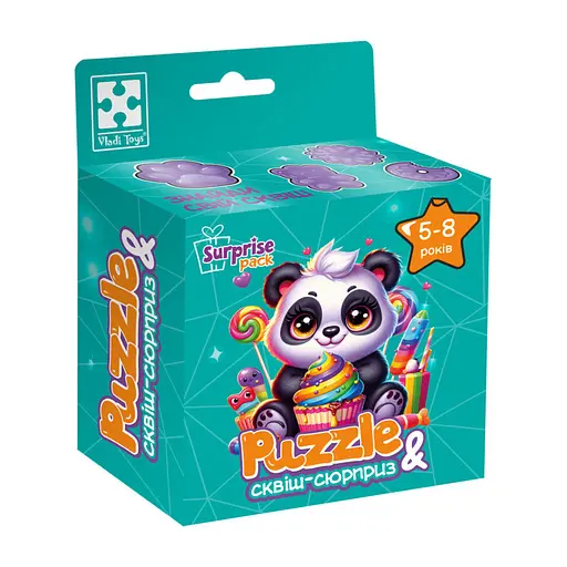 Дитячі пазли з сюрпризом "Панда" Vladi Toys VT8030-08, 180 деталей - фото 1