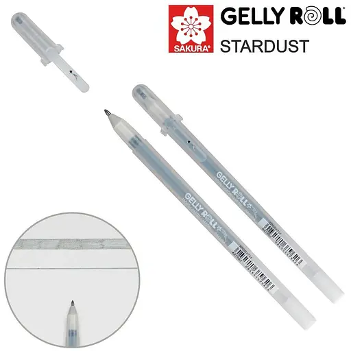 Ручка гелевая Sakura Stardust Gelly Roll Серебряный - фото 2
