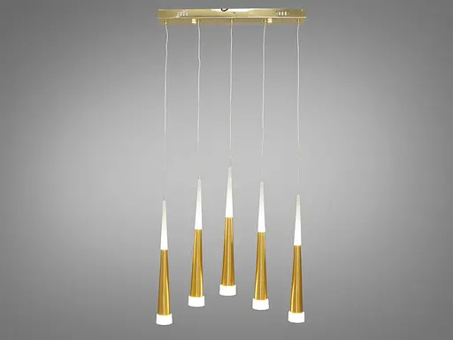 Сучасна світлодіодна люстра-підвіс потужністю 18 Вт, колір-золото - фото 1