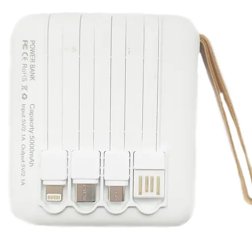 УМБ Power Bank 5000mAh повербанк с экраном и фонариком 4 в 1 Kaws (11224) - фото 6