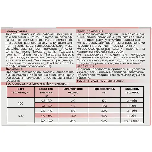 Таблетки антигельмінтні ModeS мільбентел для цуценят і собак від 5 кг - фото 3