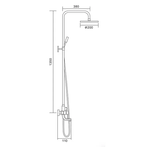 Душова система з верхнім душем Frap F2418, вилив, лійка 4 режими, хром - фото 7