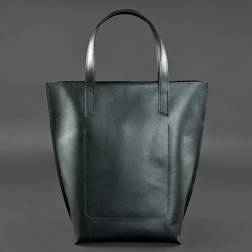 Шкіряна жіноча сумка шоппер D.D. чорна - фото 10