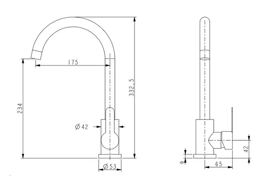 Змішувач для кухні Brinex Pure 015F U-образний Black Matt BRIPUR015FBLM - фото 6
