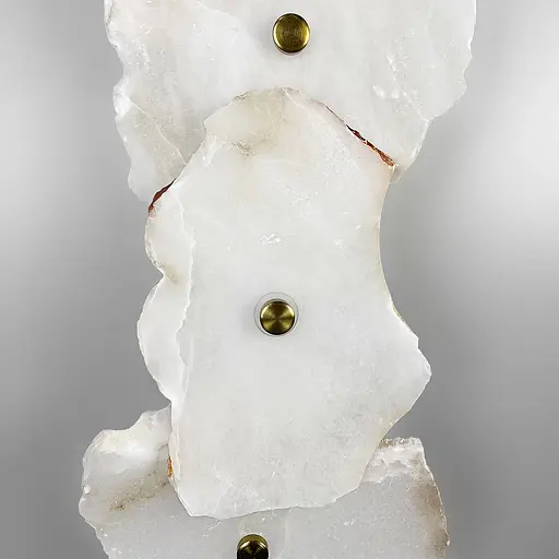 Латунне бра з троьома мармуровими пластинами 38х15 см Арт. W 096/3 Line F - фото 3