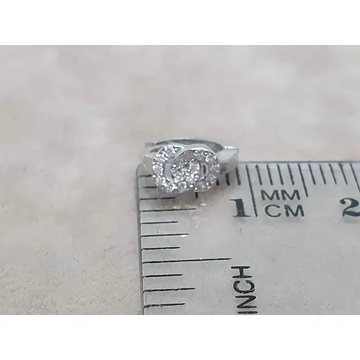 Срібна моносережка Vegas з фіанітами. 20100/1Р - фото 5