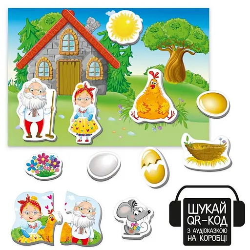 Детский развивающий магнитный театр "Курочка Ряба" Vladi Toys VT3206-39 с аудиосказкой Сказочные голоса - фото 2