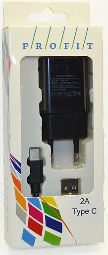 Зарядний пристрій Profit 2USB 2A Type-C - фото 1