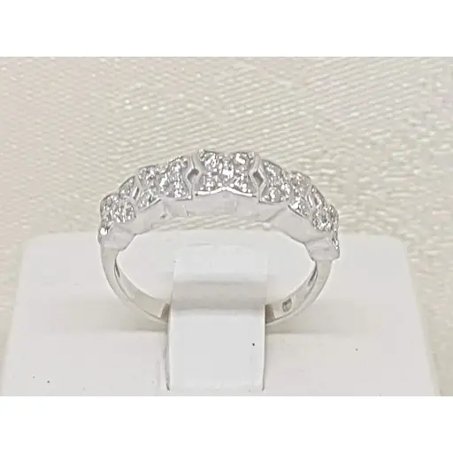 Серебряное кольцо Агни Вьюнец с фианитами. Артикул 1041/1Р-CZ 18 - фото 2