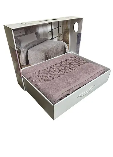 Покривало - простирадло Cotton TURComFor бузкове євро 200х220 см махрове TC303375804 - фото 1