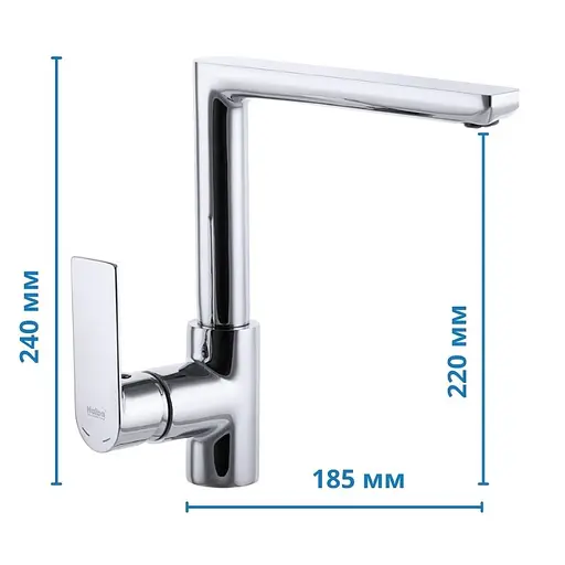 Змішувач для кухні Haiba Alex 018 HB0890 Хром - фото 2