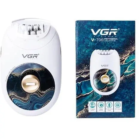 Жіночий акумуляторний епілятор VGR V-706 для бікіні ніг USB