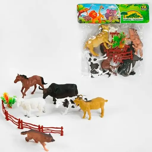 Набор игрушечных домашних животных «Ферма» - фото 1