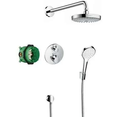 Душова система Hansgrohe ShowerSet Croma Select S/Ecostat S 27295000, Хром - фото 1