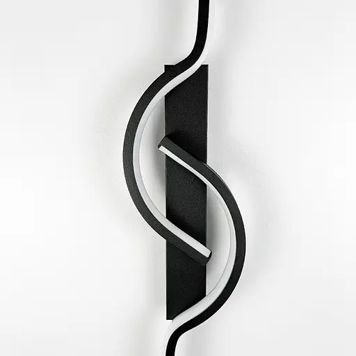 Настінний світильник Line F світлодіодний у 3-х розмірах довжина 80 см чорний - фото 3