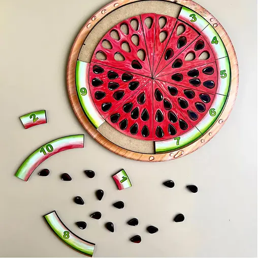 Дерев'яна розвиваюча гра-сортер "Кавун - 2" Ubee ПСД171