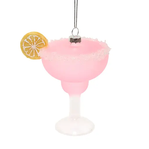 Елочное украшение "Коктейль в бокале" 9*10 см, розовый, YQ1405095