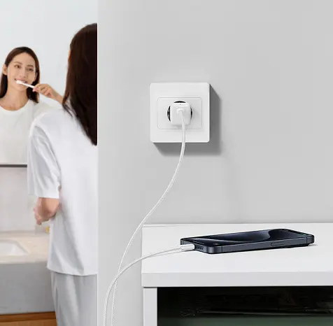 Сетевое зарядное устройство Baseus GaN5 Fast Charger (mini) 1C 30 W EU Cable Type-C to Type-C 1m P10110902213-00 - фото 5