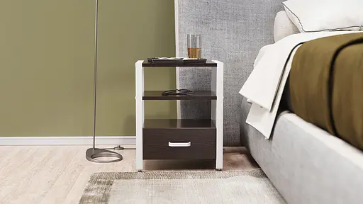 Тумба універсальна Ferrum-decor Вів'єн 1/1 50x41x40 білий ДСП Венге 16мм (FRD-106179)