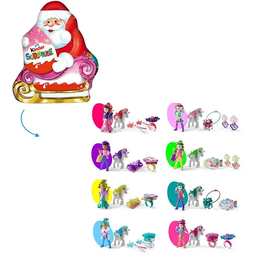 Фигурка Kinder Дед Мороз с розовым киндер-сюрпризом 75 г (913666) - фото 3