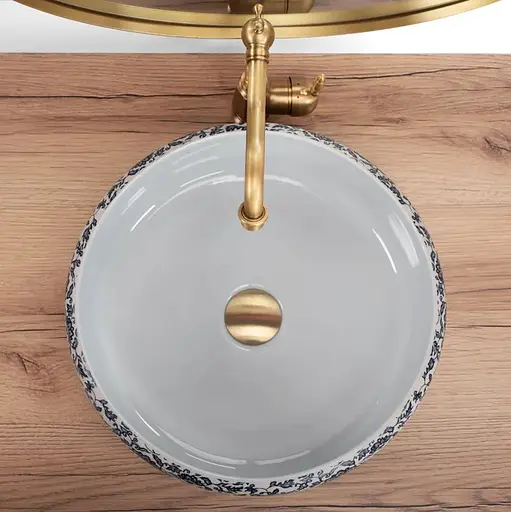 Умивальник Rea Florisa white накладний REA-U3308, Цветной - фото 4