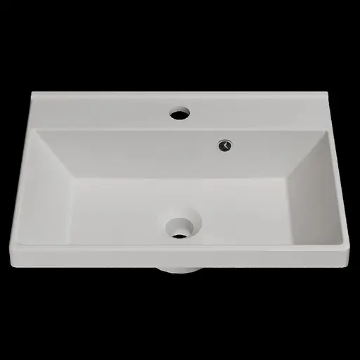 Раковина глянцева врізна Amidicon Rubicon 50 505x352 з литого каменю RUBICON_50_HL, Білий - фото 1