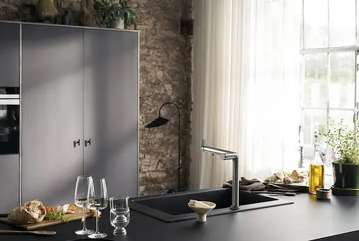 Смеситель для кухни Hansgrohe Aqittura M91 FilterSystem 240 1jet 76804800 Stainless Steel Finish Нержавеющая сталь - фото 4
