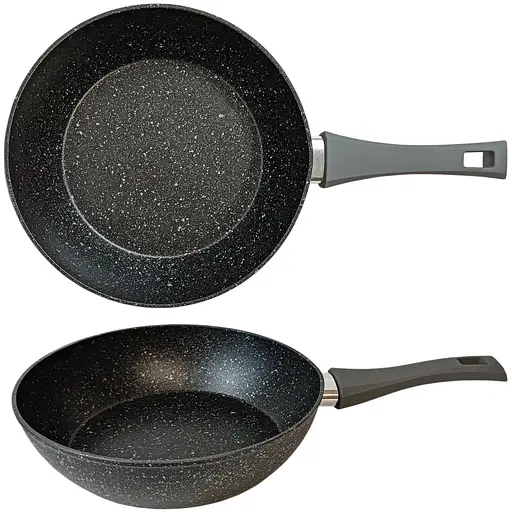 Сковорода глубокая Gusto GT-2105-24 покрытие Marble 24x6.8 см (79097) - фото 4