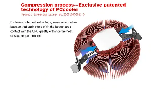 Кулер процессорный Pccooler E86 для Intel LGA775/1155/1156 и AMD AM2, 3-pin, RPM 2700±10 - фото 2