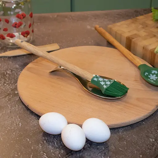 Підставка для ополоника та ложки з нержавіючої сталі 20х7.8 см, Kitchette Сріблястий 85986 - фото 7