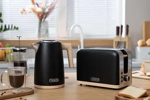 Ardesto Электрочайник EKL-F420WWD, 1.7л, металл, мат, Strix, черный - фото 8