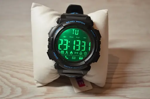 Чоловічий спортивний наручний годинник Skmei 1303 з крокоміром Синій - фото 7