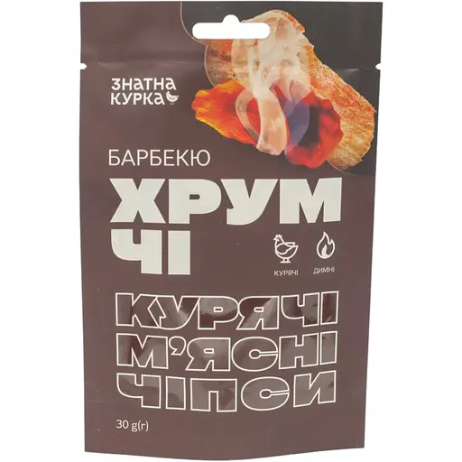 Чипсы Знатна Курка ХрумЧІ из мяса цыплят-бройлеров сушеные барбекю 80 г