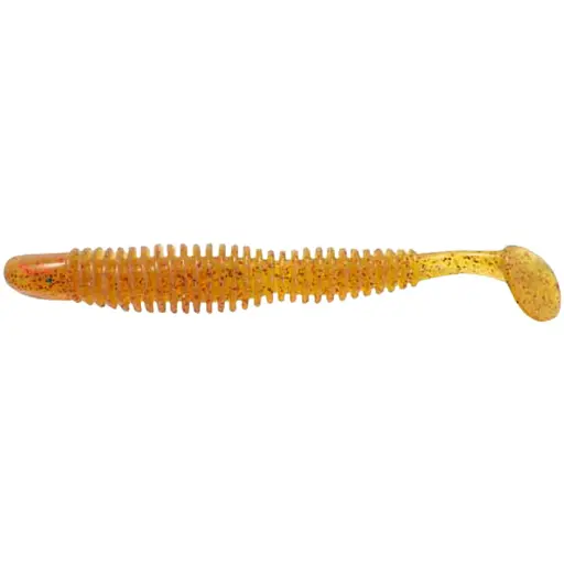 Силикон Reins Bubbling Shad 4" 566 Motor Oil Red Flake (8 шт/уп)