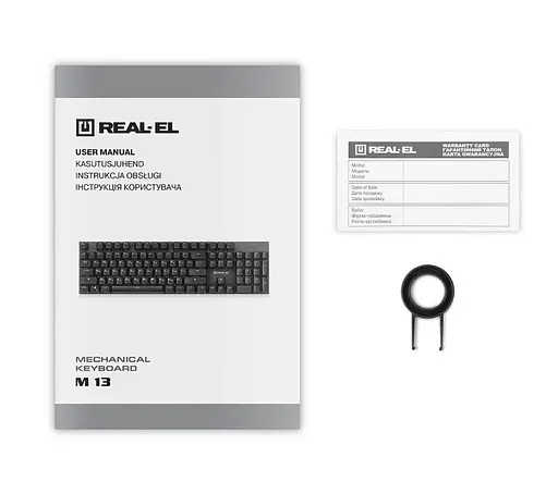 Клавіатура ігрова механічна REAL-EL M13 USB RGB Black - фото 7