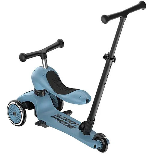 Самокат Scoot and Ride Highwaykick-1 Push and Go серо-синий (SR-240527-STEEL) - фото 8