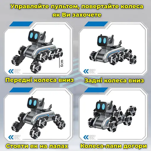 Детский робот собака. Игрушка интерактивная на аккумуляторе для детей. С музыкой и световыми эффектами - фото 3