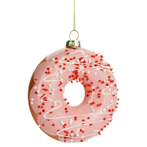 Прикраса ялинкова Handicraft Пончик скло колір у асортименті - фото 4